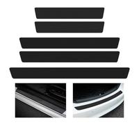 5 Pcs Car Sill Protectors Strips for VW Golf 7 MK7 Polo T-ROC Tiguan, Carbon Fiber Door Sill Kick Plate Protector Covers Rear Bumper Protector Stickers