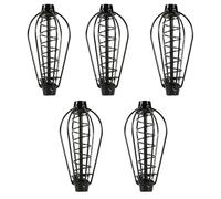 5 PCS Carp Fishing Method Feeders - 15g-30g Spring Bait Cage Feeders for Carp Fishing | Durable Black Spring Sinker with 4 Sizes | Bait Basket, Euro-Style Feeder Tackle (30g)