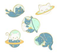 5 Pcs Cartoon Animal Brooch Pin Alloy Green for Jackets and Bags | Mix and Styling Accent, Giftable Set, School Campus and Daily Use, for Cosplayers and Students