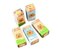 5 Pcs Cartoon Erasers Lovely Animal Pencil Easy to Clean and Carry for Precise Correction Painting Lovely Animal Pencil Capybara Reward Gift