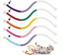 5 Pcs Cat Chew Ropes 27 Inch Cat Chew Toys for Indoor Cats with Catnip | Natural Safe Teeth Cleaning Chew Toys with Gall Fruit Interactive Kitten Toys Nip toys for All Breeds Cat Boredom Buster