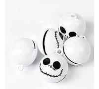5 Pcs Cat Ghost Skeleton DIY Halloween Bell Pumpkin Head Bells Tree Decorations Hanging Decor, Pumpkin Bells Jack-O-Lanterns Ornaments Lantern Head Jingle Beads Pet Collar Charm Bells (Skull)