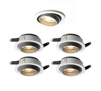 5 Pcs Ceiling Spotlight 10W LED Flush Mount Accent Spot Light Fixture, Gallery Picture Lighting, Recessed Downlights Directional Spotlights for Commercial and Household