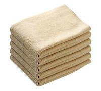 5 Pcs Chamois Leathers for Cars, Medium Shammy Cloth Absorbent Car Drying Towel Natural Leather Lint Free Streak Free for Auto Detailing, Glasses, Mirrors, Windows and Kitchen - Multi Use (5 PACK)