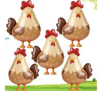 5 Pcs Chick Balloons Set - Farm Chicken Shaped Balloons for Spring Farm Animal Theme, Easter Egg Hunt Party, Barnyard Birthday, Animal Baby Shower, Easter Party Decorations