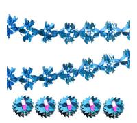 5 Pcs Christmas Ceiling Decorations, Foil Christmas Decorations Ceiling, Xmas Tree Hanging Foil Garlands Decoration, Foils Christmass Decoration for Xmas & New Year Decor, Xmass Party Banner (K)