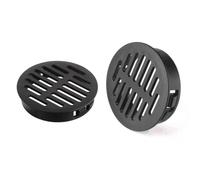 5 Pcs Circular Cabinet Ventilation Openings 35 50 60 80 MM ABS Plastic Sofa Grille Cover, Heat Dissipation Breathable Mesh Cover (Black)(80mm)