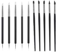5 Pcs Clay Sculpting Tools, 5Pcs Engraving Embossing Pen Silicone Polymer Clay Tools Soft Rubber Tip Modelling Pen Paint Brush Clay Modelling Carving Dotting Tool for Pottery Sculpture Cake Fondant De