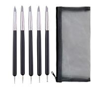 5 Pcs Clay Sculpting Tools Set with 1pcs Mesh Pencil Case, Double-Ended Silicone Clay Sculpting Tools, Modeling Tools, Silicone Crease Pen for Pottery Sculpture Crafts