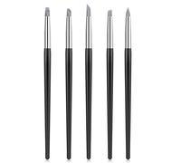 5 Pcs Clay Sculpting Tools Silicone Carving Modelling Tool Clay Color Shaper Silicone Paint Pen with Soft Rubber Tip Sculpting Brush for Polymer Clay Pottery Shaping Modeling Cake Decoration