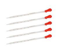 5 Pcs Clear Glass Pipette Liquid Dropper Glass Scale Graduated Dropper Liquid Pipette 0.5ml 1ml 2ml 3ml 5ml 10ml Laboratory