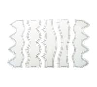 5 Pcs Clear Wave Edge Ruler Sewing Machine Quilting Ruler Template Stencil Sewing Ruler