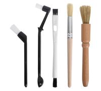 5 Pcs Coffee Machine Cleaning Brush Set, Wooden & Boar Bristle Coffee Brush - Portafilter Cleaner & Coffee Machine Accessories for Barista Home Espresso Machine Maintenance
