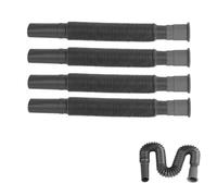 5 Pcs Collapsible Flexible Drainage Waste Water Pipes for Caravan Motorhome Kitchen Bathroom - Grey
