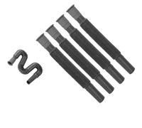 5 Pcs Collapsible, Flexible & Extendable Waste Water Pipe System for Kitchen, Motorhome Caravan, Sink & Bathroom Connectors - Drainage, Wash Basin, Bath, Sink, Plumbing Accessories Grey