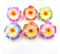5 Pcs Colorful Hawaii Plumeria Flower Clips Hawaiian Flower Hair Barrettes Beach Party Hair Clips Artificial Tropical Flower Hairpins for Wedding Hair Clips Clips and Barrettes Hair Accessories
