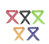 5 Pcs Cool Scarf Neck Wrap Summer Ice Cooling Scarf Instant Cooling Cooling Scarf Chill Ice Sports Towel Wristband for Yoga Workout Backpacking