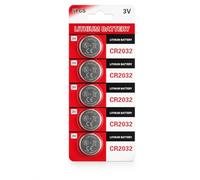 5 PCS CR2032 Lithium Coin Cell Battery Ultra High Capacity Powerful 3V Output, Use for Remote, Car Fob, Car Key, Motherboard, Calculators, Toys, Watches and More (2032, DL2032, BR2032, KL2032)