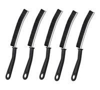 5 Pcs Crevice Cleaning Brush, Bathroom Tile Groove Gap Cleaning Brush,Premium Crevice Cleaning Tool Aluminum Support with 15° Angle Magic Brush, Thin Brush for Shower Corners, Window Tracks