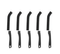 5 Pcs Crevice Cleaning Hard Bristle Brush - Tile Dead Corners Clean Brush, Multi-Functional 15° Angle Brush, Groove Dust Brush for Household Bathroom Toilet Kitchen Groove Small Places(Black)