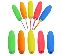 5 Pcs Crochet Hook Grips, Ergonomic Crochet Hook Grip, Multicolor Knitting Needle Handle, Soft EVA Removable Hooks Handle for Arthritis Crafting Enthusiasts