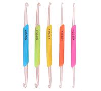 5 Pcs Crochet Hooks Double Ended Ergonomic Design Colorful Crochet Hook Needles Knitting Needles for Home