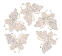 5 Pcs Crystal Butterfly Sticker Self Adhesive Design for Glass Decor