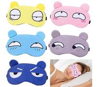 5 Pcs Cute Sleep Eye Mask,Sleeping Eye Masks,Cartoon Pattern Print Eye Covers,Sleep Eye Mask Shade Cover,Universal Daydream Sleeping Masks,for Women Men Children