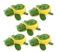 5 Pcs Cute Turtle Keychain Soft Plush Turtle Keychain Cartoon Tortoise Bag Pendant Car Keyrings for Men Women