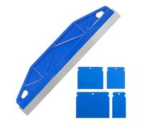 5 PCS Cutting in Tools for Painting, Paint Edger Tool with 4Pcs Scrapers, Stainless Steel Paint Shield Wallpaper Scraper, for Paint Smearing, Repairing Wallpaper, Paint Guide & Measurement