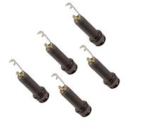 5 PCS Cylinder Input Output Plug Socket 6.35mm 1/4" Electric Bass Guitar Output Socket End Pin Socket Durable