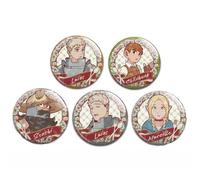 5 Pcs Delicious Dungeon Meshi Tinplate Badge, Marcille Laios Figure Brooch, Anime Cute Pins, Metal, Delicious Dungeon Meshi Cosplay Accessories