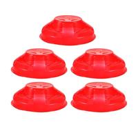 5 Pcs Detector Protector Dust Cover Precise Fit and Easy Installation | Plastic Construction, Red Finish, Multiple Protection Layers, Suitable for Home Detectors and Alarms