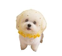 5 PCS Dog Mesh Face Cover Pet Anti-Scavenging Muzzle for Dogs & Cats Breathable Mesh Safety Mask Prevents Eating Foreign Objects During Walks Hiking & Travel (yellow)