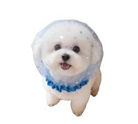 5 PCS Dog Mesh Face Cover Pet Anti-Scavenging Muzzle for Dogs & Cats Breathable Mesh Safety Mask Prevents Eating Foreign Objects During Walks Hiking & Travel (blue)