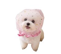 5 PCS Dog Mesh Face Cover Pet Anti-Scavenging Muzzle for Dogs & Cats Breathable Mesh Safety Mask Prevents Eating Foreign Objects During Walks Hiking & Travel (pink)