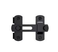 5 Pcs Door Lock Guard Latch Bolt 180 Degree Stainless Steel Sliding Barn for Window Cabinet Home for Door(Black 4 inch)