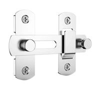5 Pcs Door Lock Guard Latch Bolt 180 Degree Stainless Steel Sliding Barn for Window Cabinet Home for Door(Silver 4 inch)