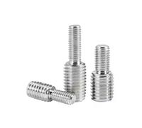 5 Pcs Double-Ended Threaded Rods - 304 Stainless Steel Reducing Screws for Camera Adapter & Converter, Headless Bolt Set(M6x20-m8x20)
