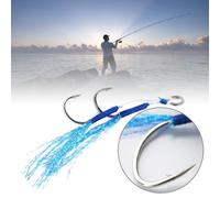 5 Pcs Double Fishing Assist Hook Kits Small Size Jig Jigging Hooks Slow Quickly Fall Jigs Fishing Hook Easy To Use Double Assist Kits Accessories