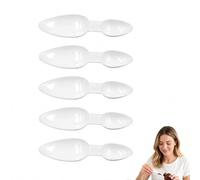 5 Pcs Double-Sided Medicine Spoons, Reusable Plastic Measuring Spoons 2.5ml & 5ml for Accurate Liquid Medication, Syrups, Pet Vitamins and Kitchen Baking Ingredients Pack of 5