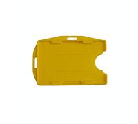 5 PCS Double Sided Open Faced ID Card Holder PP Hard Plastic 95mmx64mm Landscape/Vertical Loading(Insert 2 Cards)