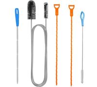 5 pcs Drain Unblocker and Cleaner Tool, Shower Drain Unblocker, Multifunctional Sink Unblocker Tool, Plumbing Unclogger Tool for Bathroom Shower Kitchen Plug Hole