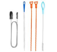 5 Pcs Drain Unblocker Tools, 155cm Double-Head Pipe Brushes, 2 pcs 50cm Drain Hair Clog Remover, 45cm Sink Unblocker Brush, 20cm Stiff Brush, Reusable Cleaning Tools for Bathroom Shower Kitchen