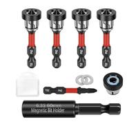 5 Pcs Drywall Screw Setter 50mm S2 Steel Screwdriver Bits with 1/4" Hex Shank Magnetic Positioning Screwdriver Bits Compatible with Electric Drill and Driver