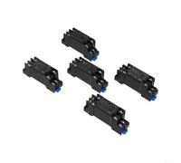 5 Pcs DTF08A 8 Pin Relay Holder Socket Base for Easy DIN Rail Connection Compatible with JQX 13F LY2N J HH62P Models