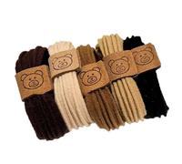 5 Pcs Elastic Scrunchies Simple Hair Tie Bear Hair Rings Enchanting Simple Hair Tie Hair Rope For Girls