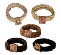 5 Pcs Elastic Scrunchies Simple Hair Tie Bear Hair Rings Enchanting Simple Hair Tie Hair Rope For Girls