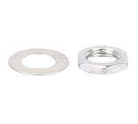 5 Pcs Electric Guitar Nuts Set, High Strength Metal Electric Guitar and Bass Jack Socket Replacement Nuts with Washers Set (M8)