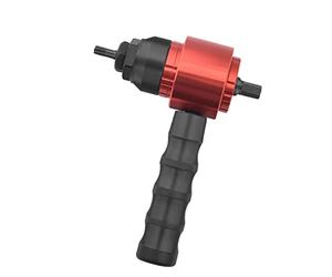 5 Pcs Electric Rivet Adapter,Riveter Drill Converter Attachment with a Storage Box - 90 Degree Impact Drill Chuck with Handle, 3/8inch Keyed Chuck Hex Shank Power Tool A/a